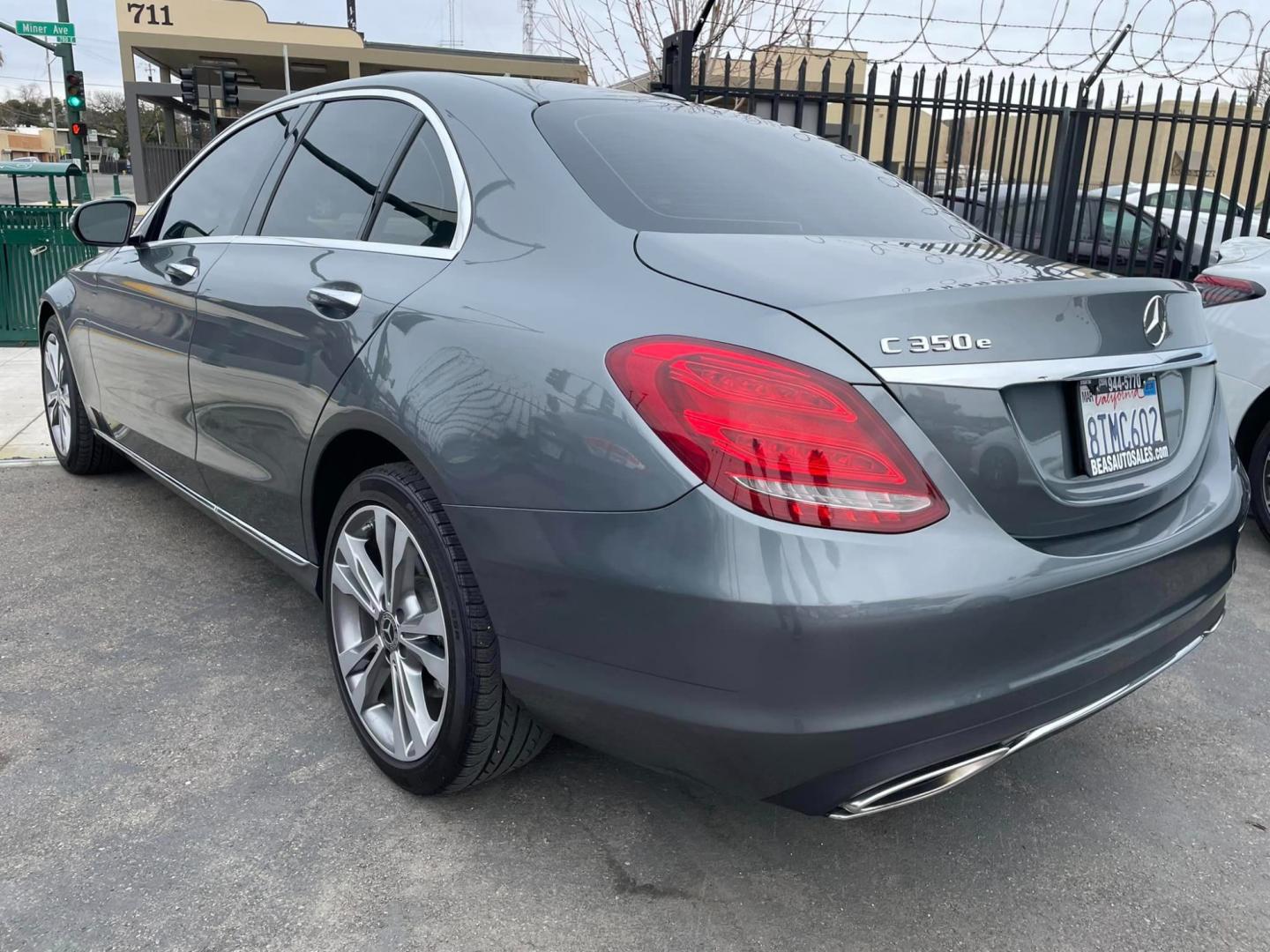 2018 GRAY /BLACK Mercedes-Benz C-Class Hybrid (55SWF4HB6JU) , located at 744 E Miner Ave, Stockton, CA, 95202, (209) 944-5770, 37.956863, -121.282082 - Photo#15